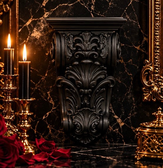 Ornate Baroque Corbel Shelf - Acanthus Leaf Wall
