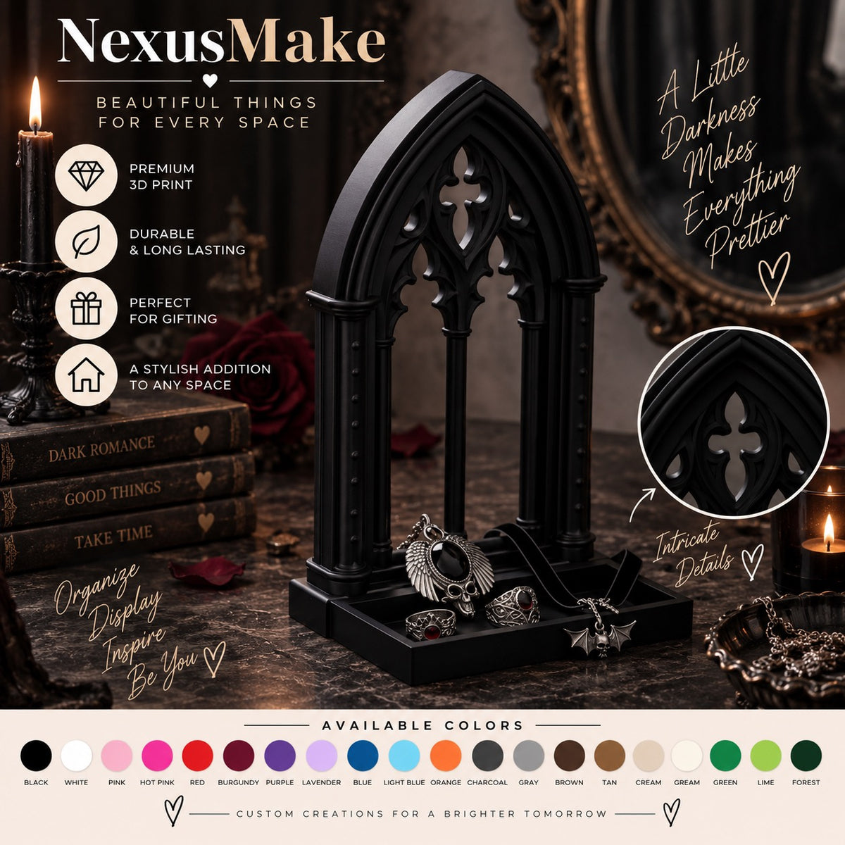Gothic jewelry tray