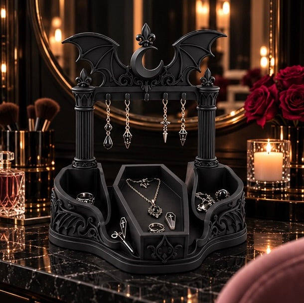 Gothic Jewelry Organizer Coffin Tray Dark Vanity