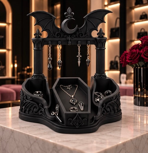 Gothic Jewelry Organizer Coffin Tray Dark Vanity