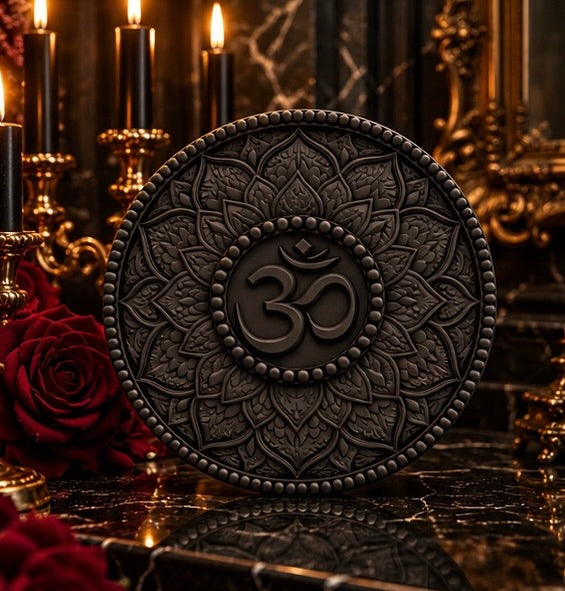 Gothic Om Mandala Wall Decor Sacred Spiritual