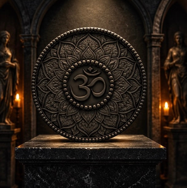 Gothic Om Mandala Wall Decor Sacred Spiritual