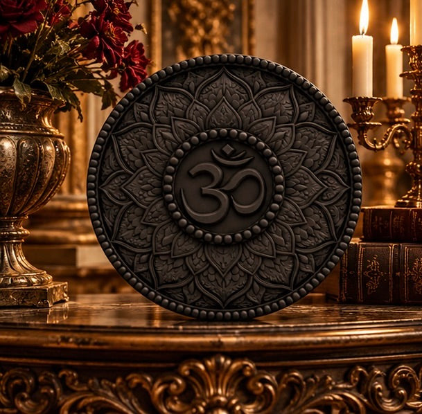 Gothic Om Mandala Wall Decor Sacred Spiritual
