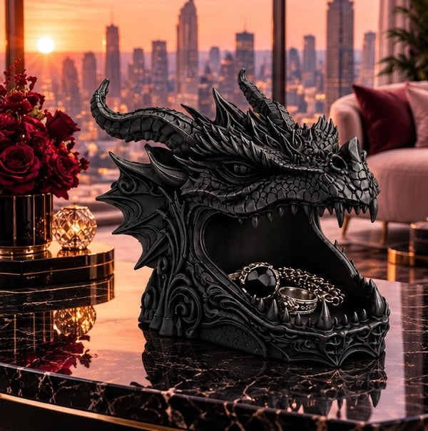 Gothic Dragon Skull Jewelry Organizer Catchall